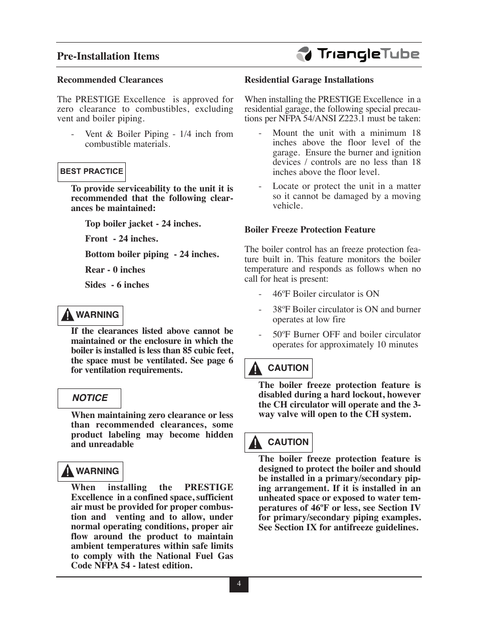 TriangleTube Prestige Excellence Part 1 User Manual | Page 11 / 105