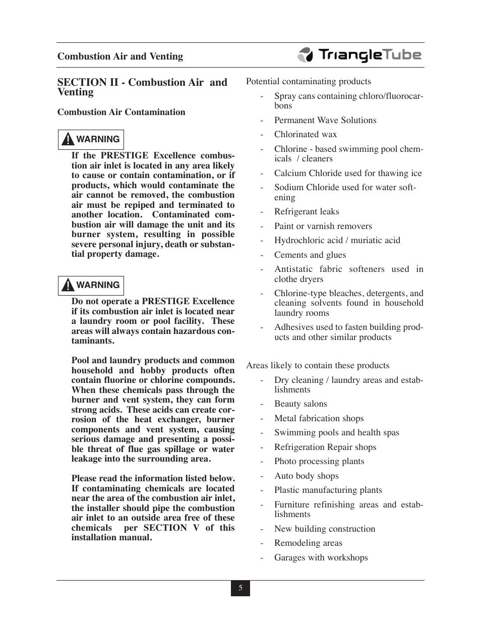 TriangleTube Prestige Excellence Part 1 User Manual | Page 12 / 105