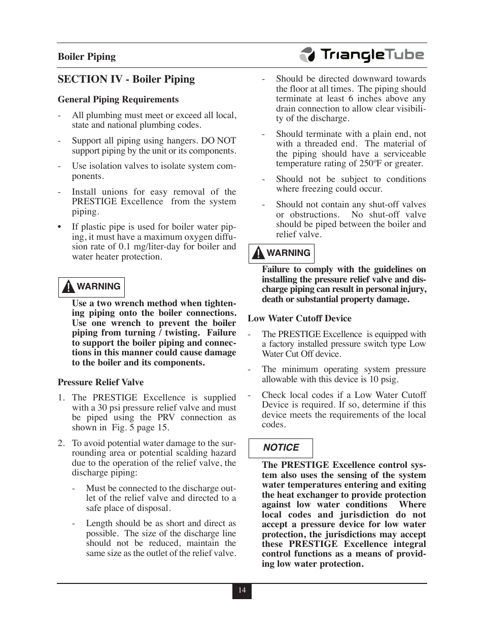 TriangleTube Prestige Excellence Part 1 User Manual | Page 21 / 105