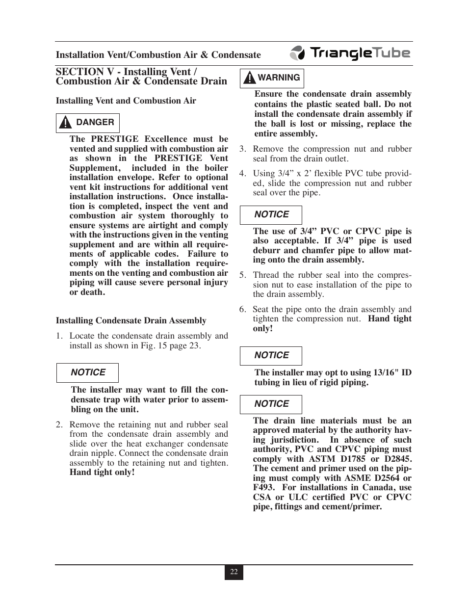 TriangleTube Prestige Excellence Part 1 User Manual | Page 29 / 105