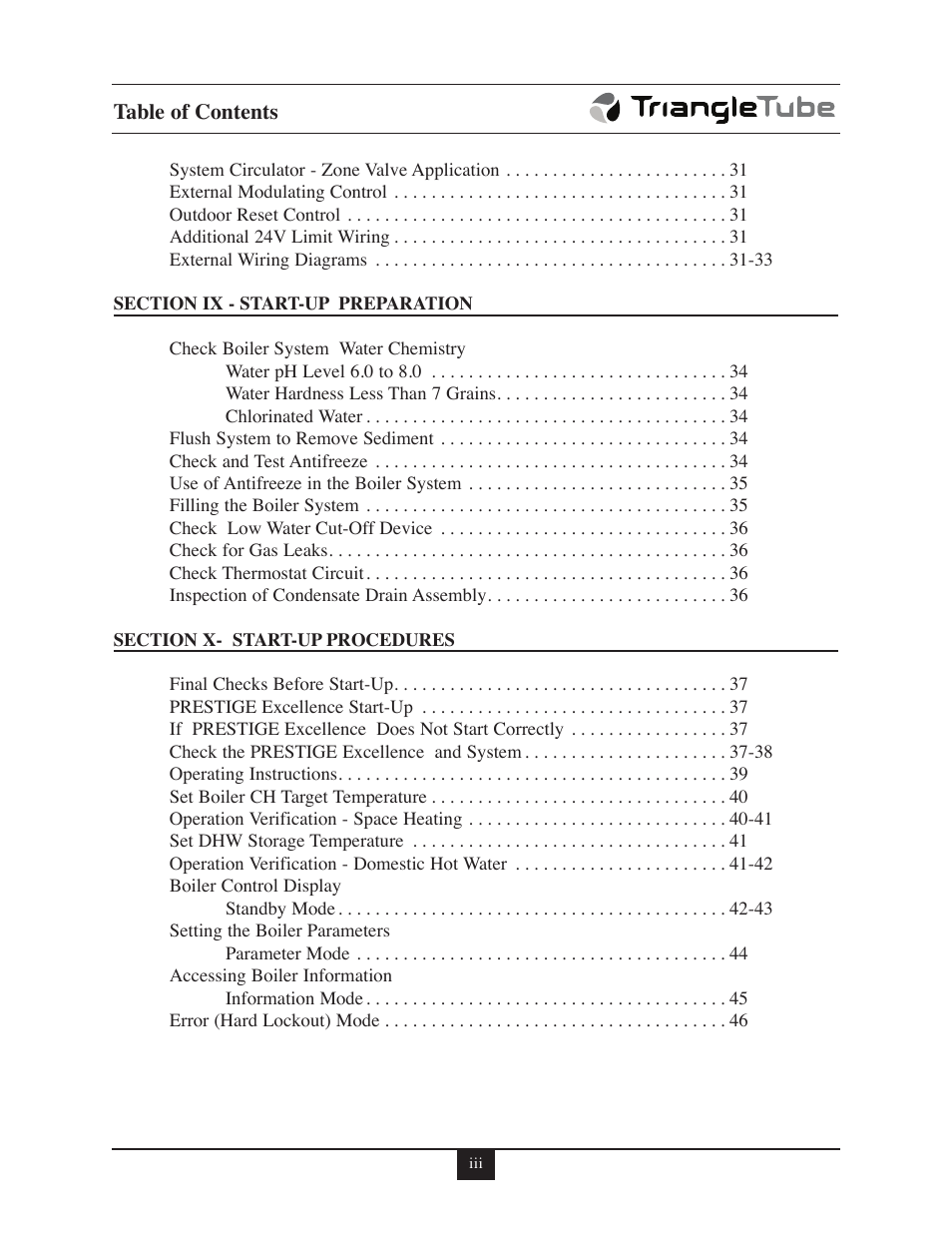 TriangleTube Prestige Excellence Part 1 User Manual | Page 5 / 105