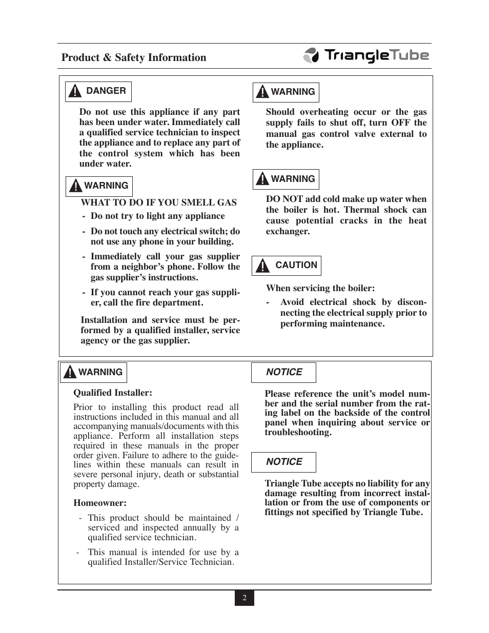 TriangleTube Prestige Excellence Part 1 User Manual | Page 9 / 105