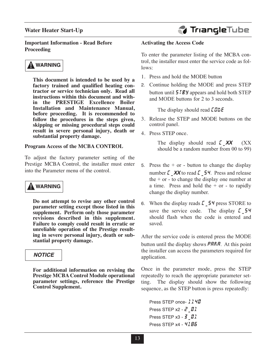 TriangleTube Prestige Excellence Part 1 User Manual | Page 94 / 105