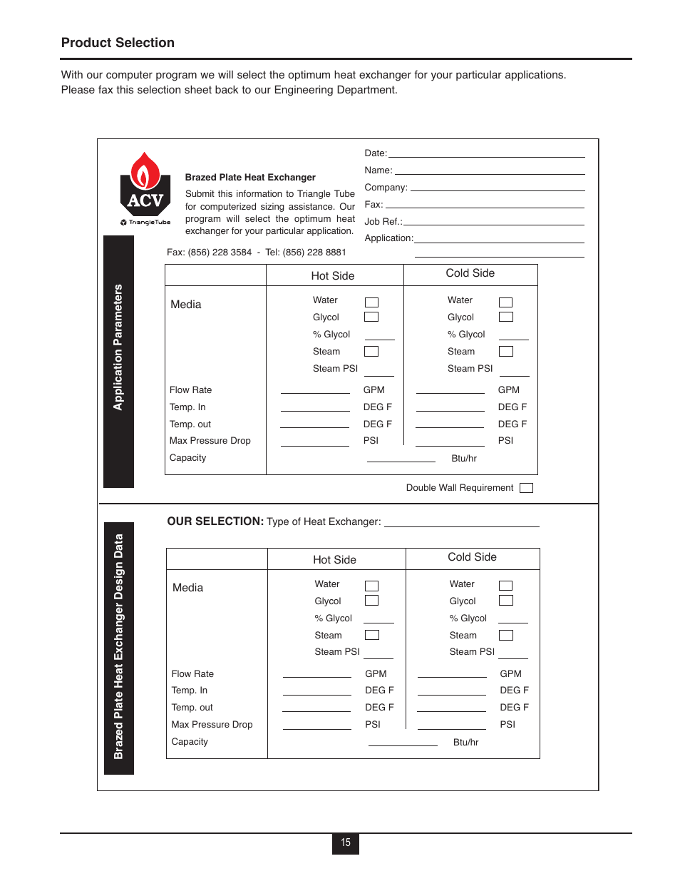 Product selection | TriangleTube TTP Series User Manual | Page 17 / 18