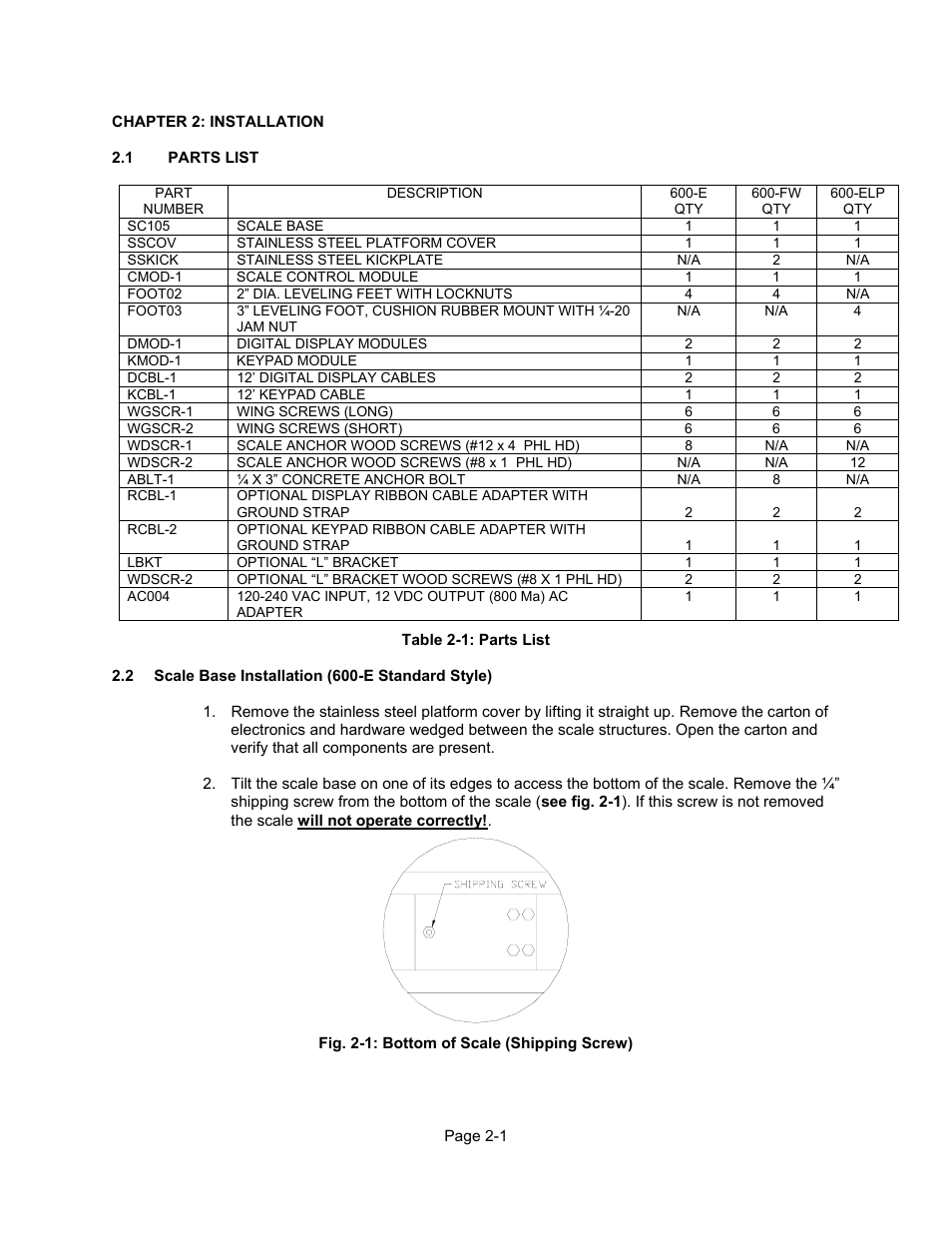 Triner Scale 600-E Series User Manual | Page 9 / 40