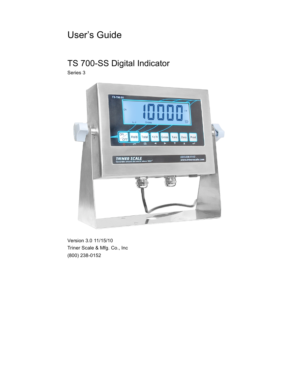 Triner Scale TS 700-SS User Manual | 21 pages