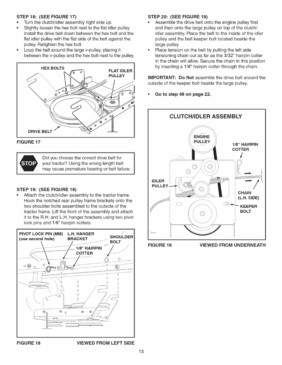 Step 19: (see figure 18), Step 20: (see figure 19) | Craftsman 486.24837 User Manual | Page 13 / 36