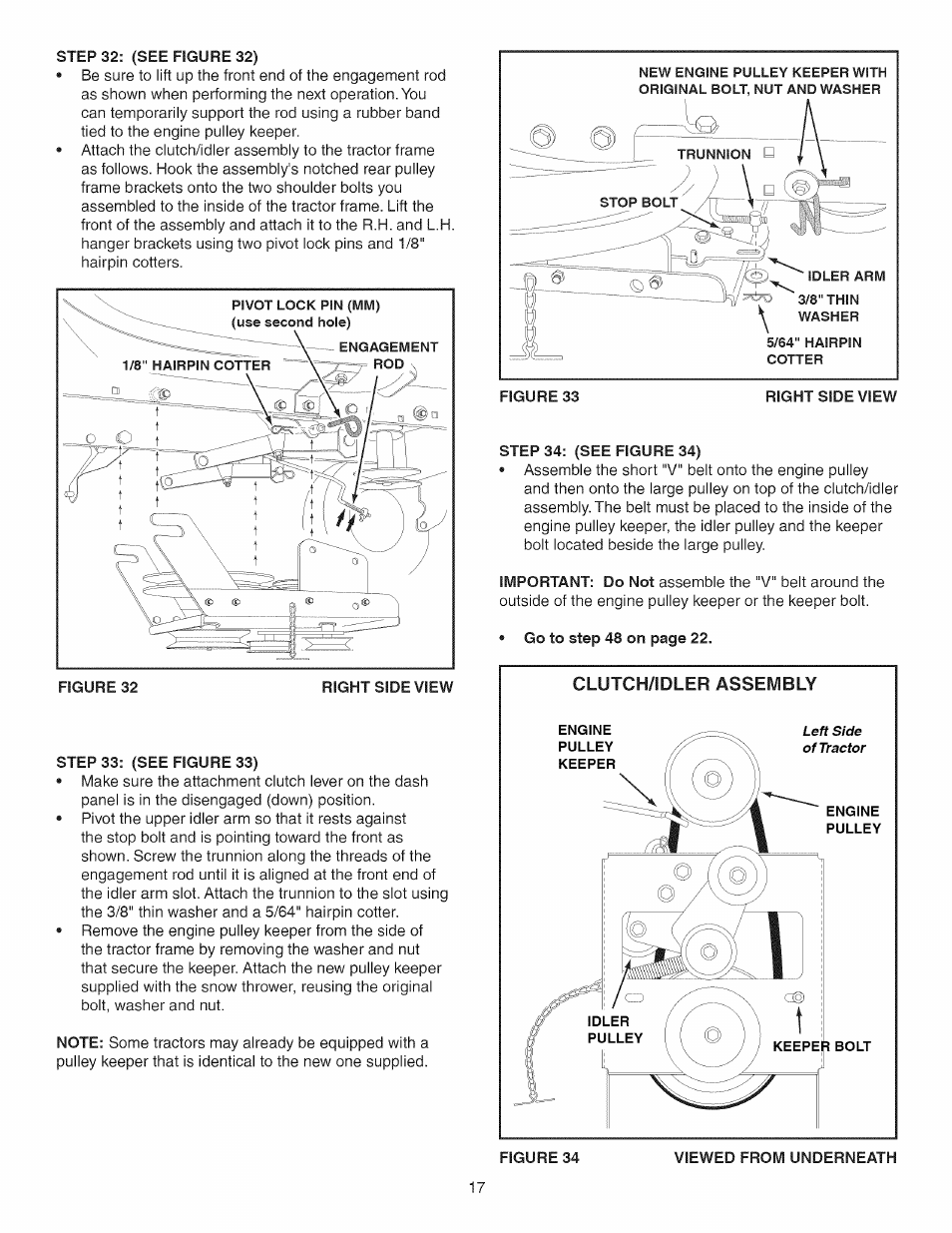 Step 33: (see figure 33), Step 34: (see figure 34) | Craftsman 486.24837 User Manual | Page 17 / 36