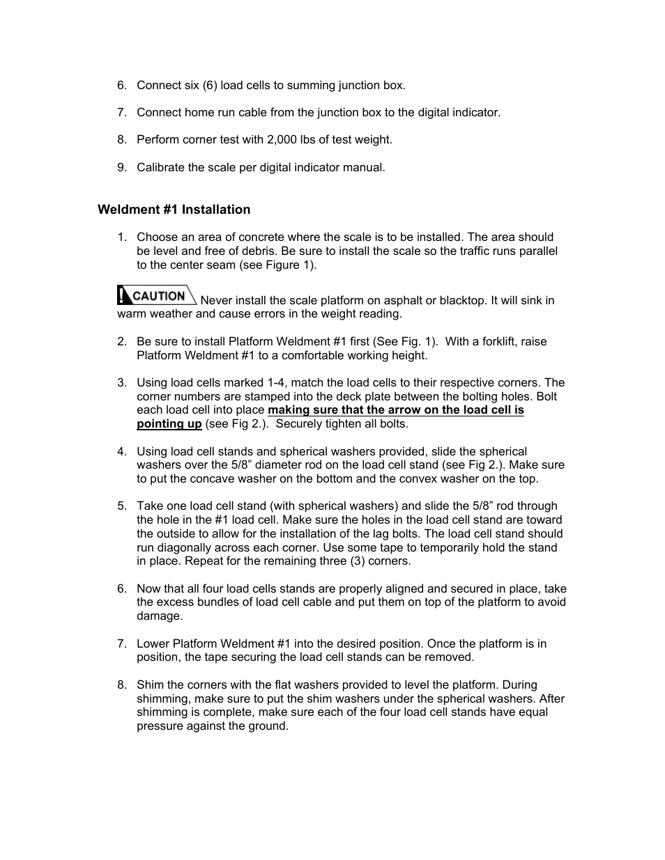 Weldment #1 installation | Triner Scale TS-20KD-1010 User Manual | Page 3 / 8