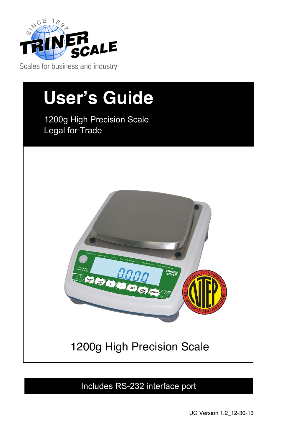 Triner Scale 1200g High Precision User Manual | 20 pages