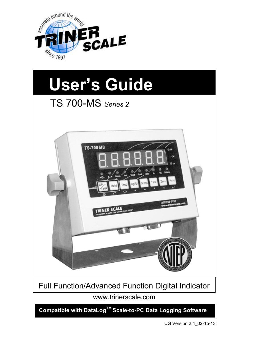 Triner Scale TS 700-MS Series 2 User Manual | 24 pages