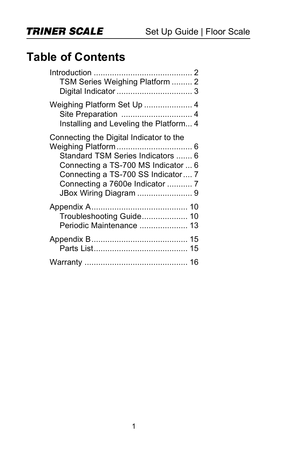 Triner Scale TSM Series User Manual | Page 3 / 18