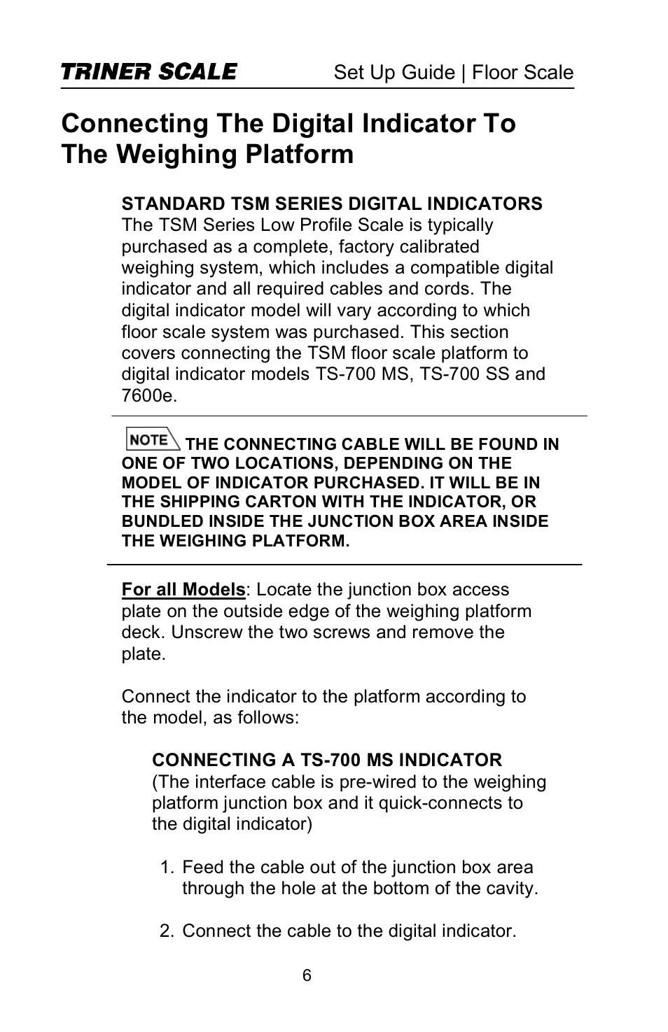 Triner Scale TSM Series User Manual | Page 8 / 18