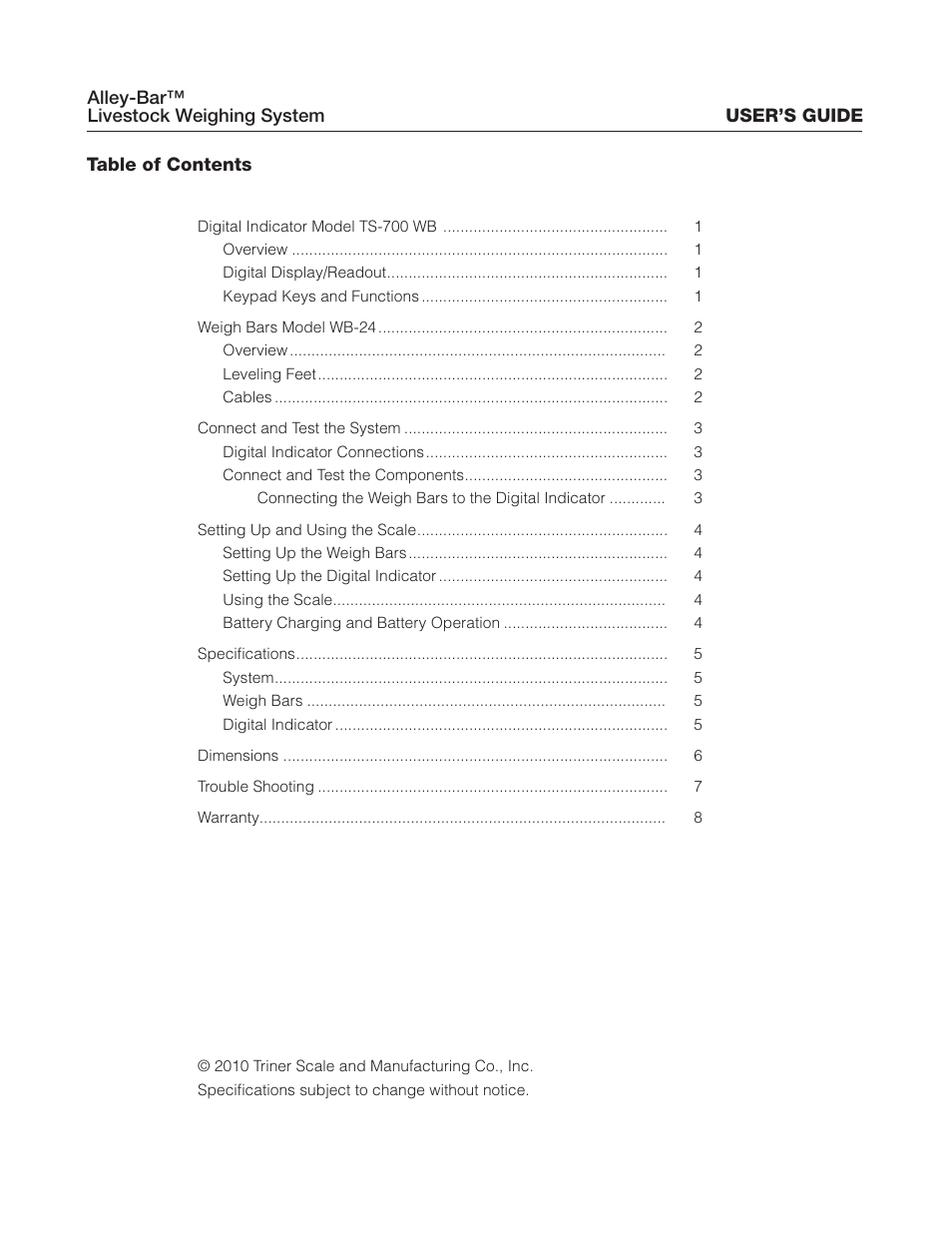 Triner Scale AWB-5K User Manual | Page 3 / 14