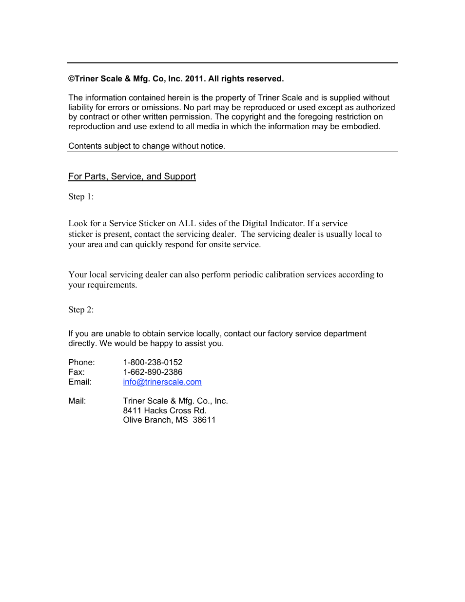 Triner Scale TSM5-28-LS User Manual | Page 2 / 12