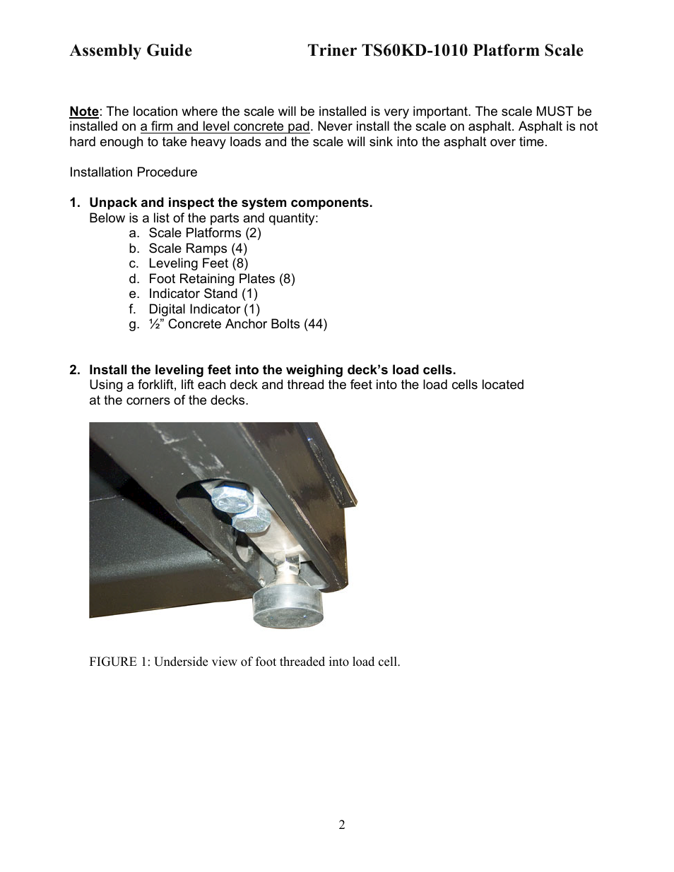 Triner Scale TS60KD-1010 User Manual | Page 2 / 10