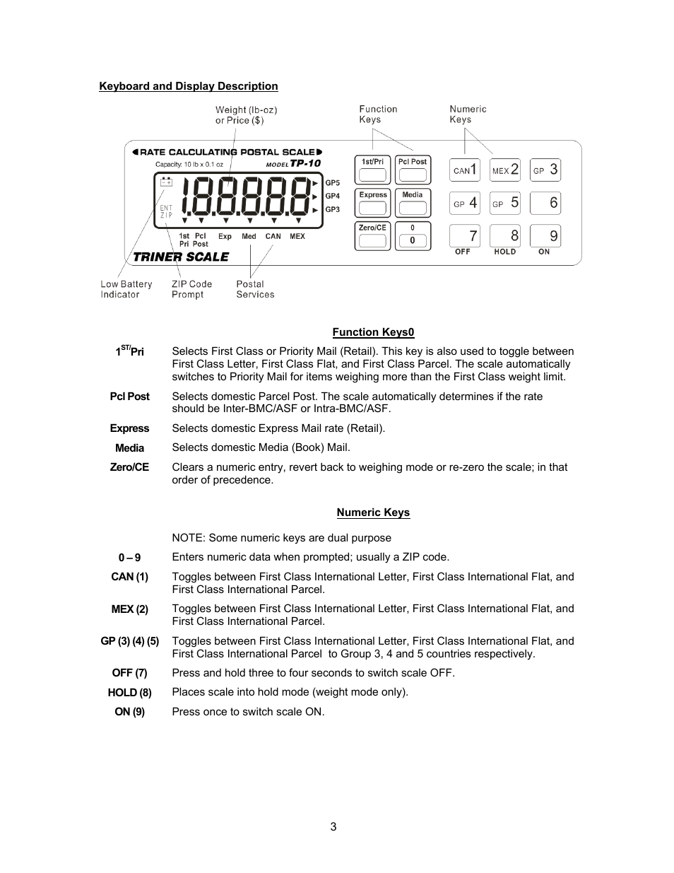 Triner Scale TP-10 User Manual | Page 5 / 12