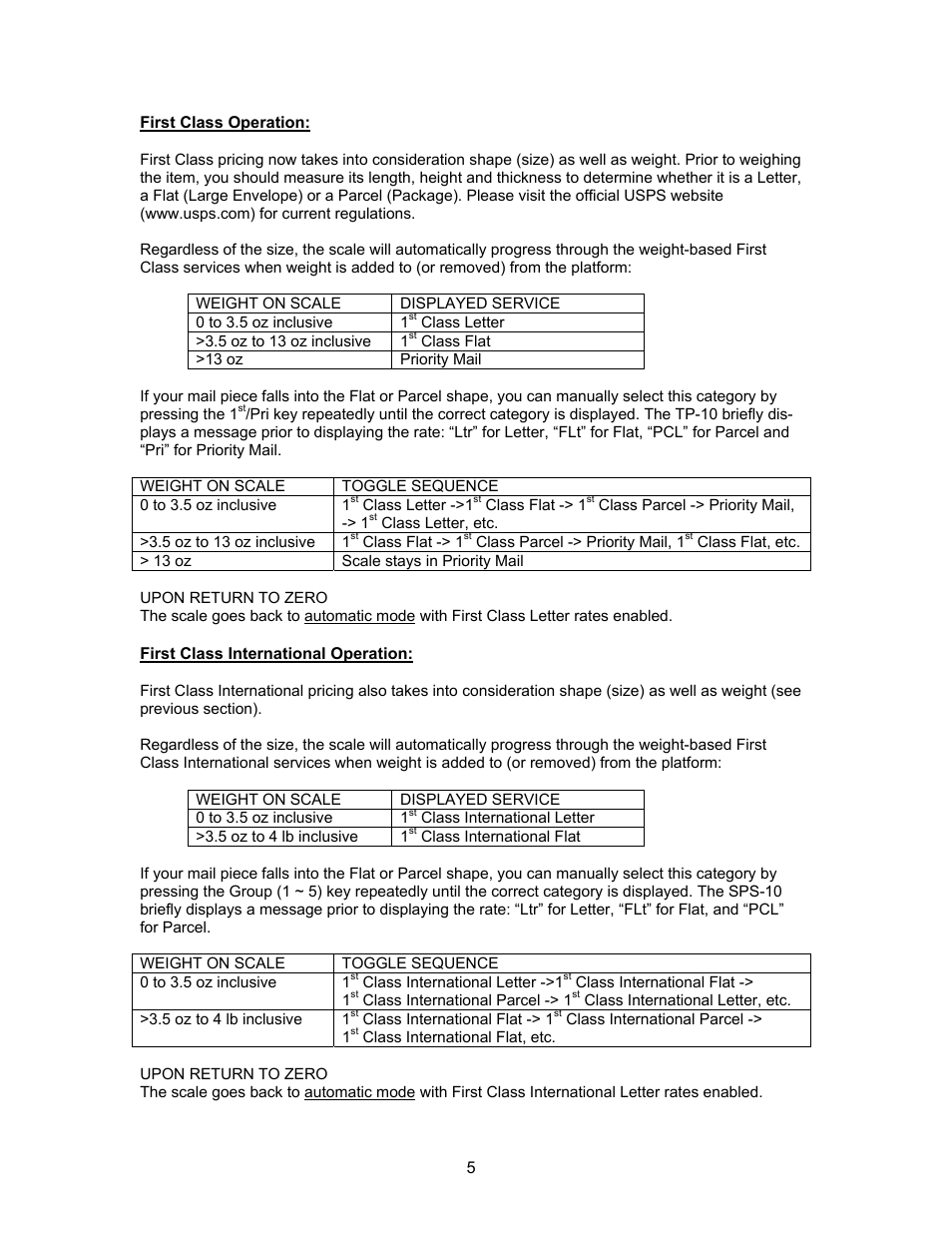 Triner Scale TP-10 User Manual | Page 7 / 12