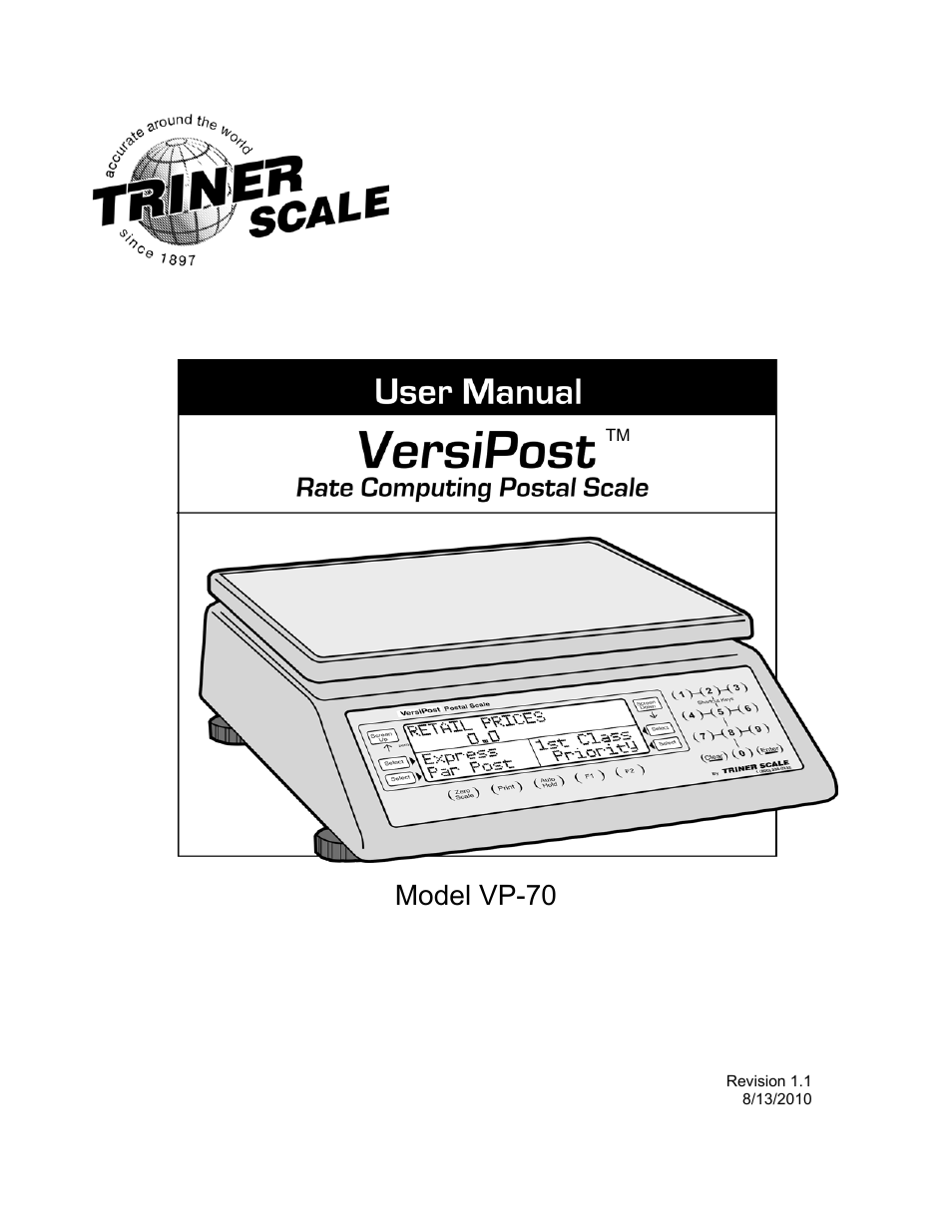 Triner Scale VP-70 Manual User Manual | 51 pages