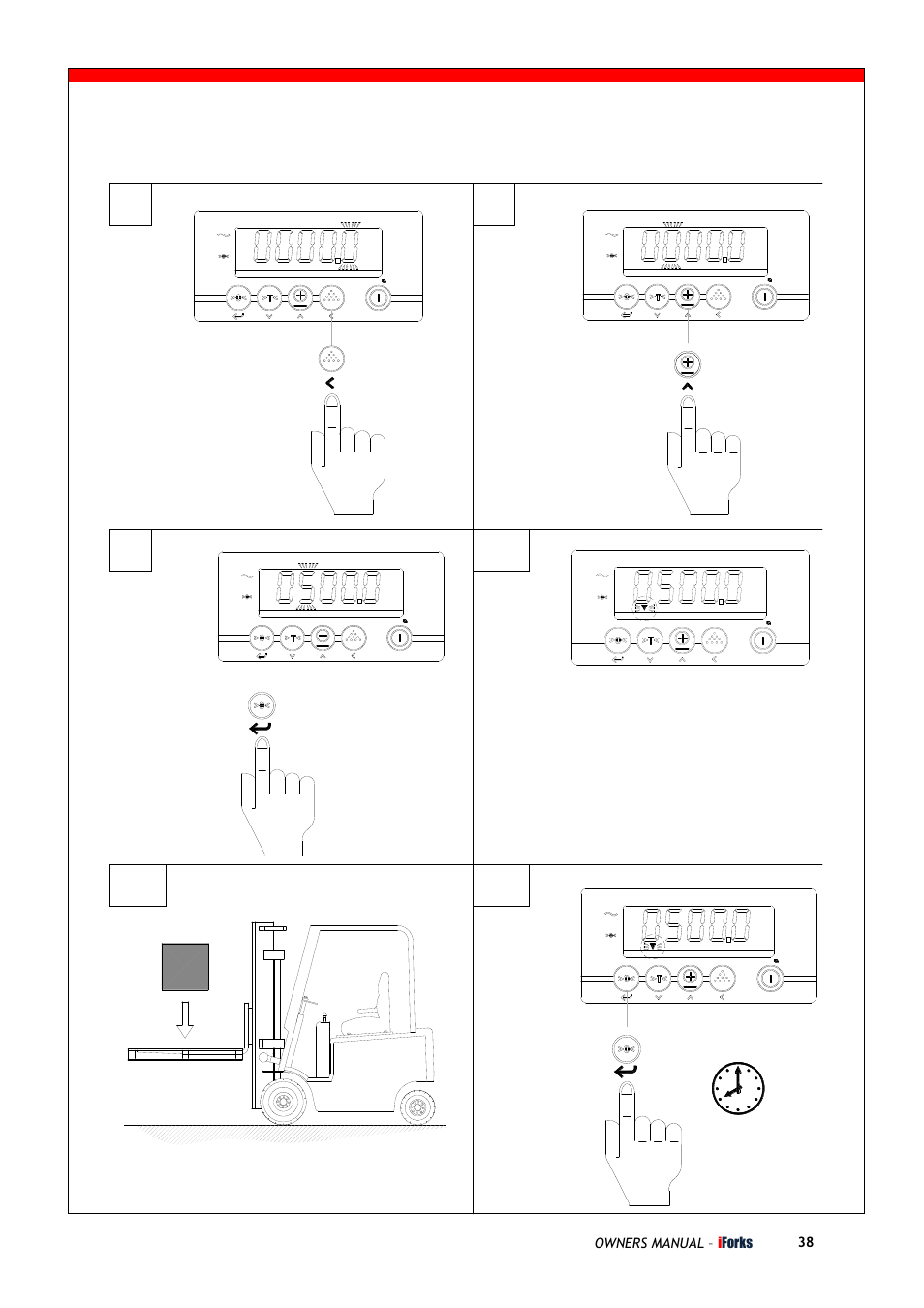 3 sec, Change if needed, 5x 3x | Owners manual – i forks 38 | Triner Scale iForks Pt2 User Manual | Page 18 / 22