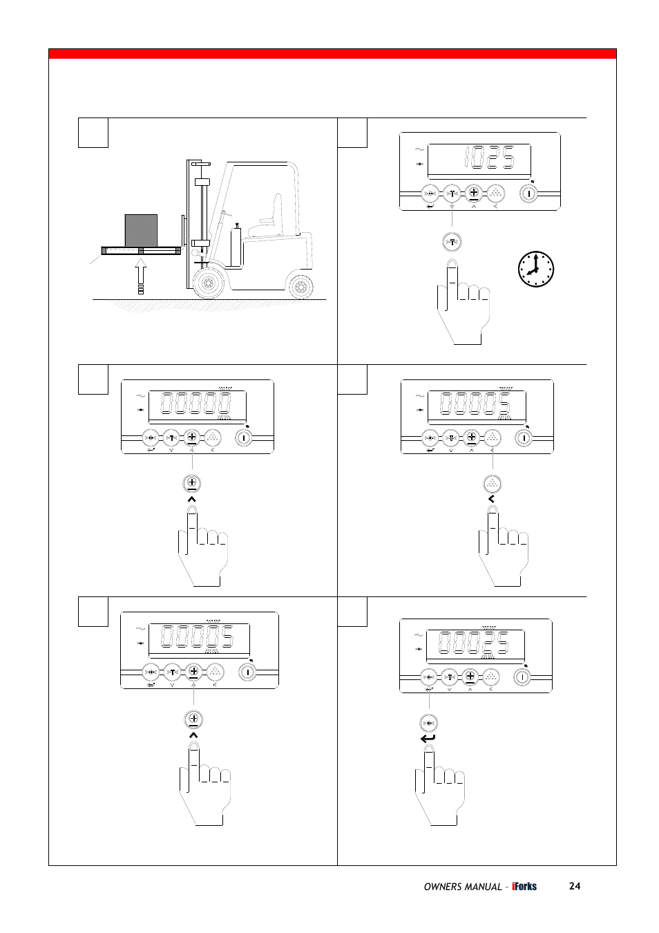 3 sec, 2 net weighing: manual tare (pt), Press enter to activate the tare weight | Owners manual – i forks 24 | Triner Scale iForks Pt2 User Manual | Page 4 / 22