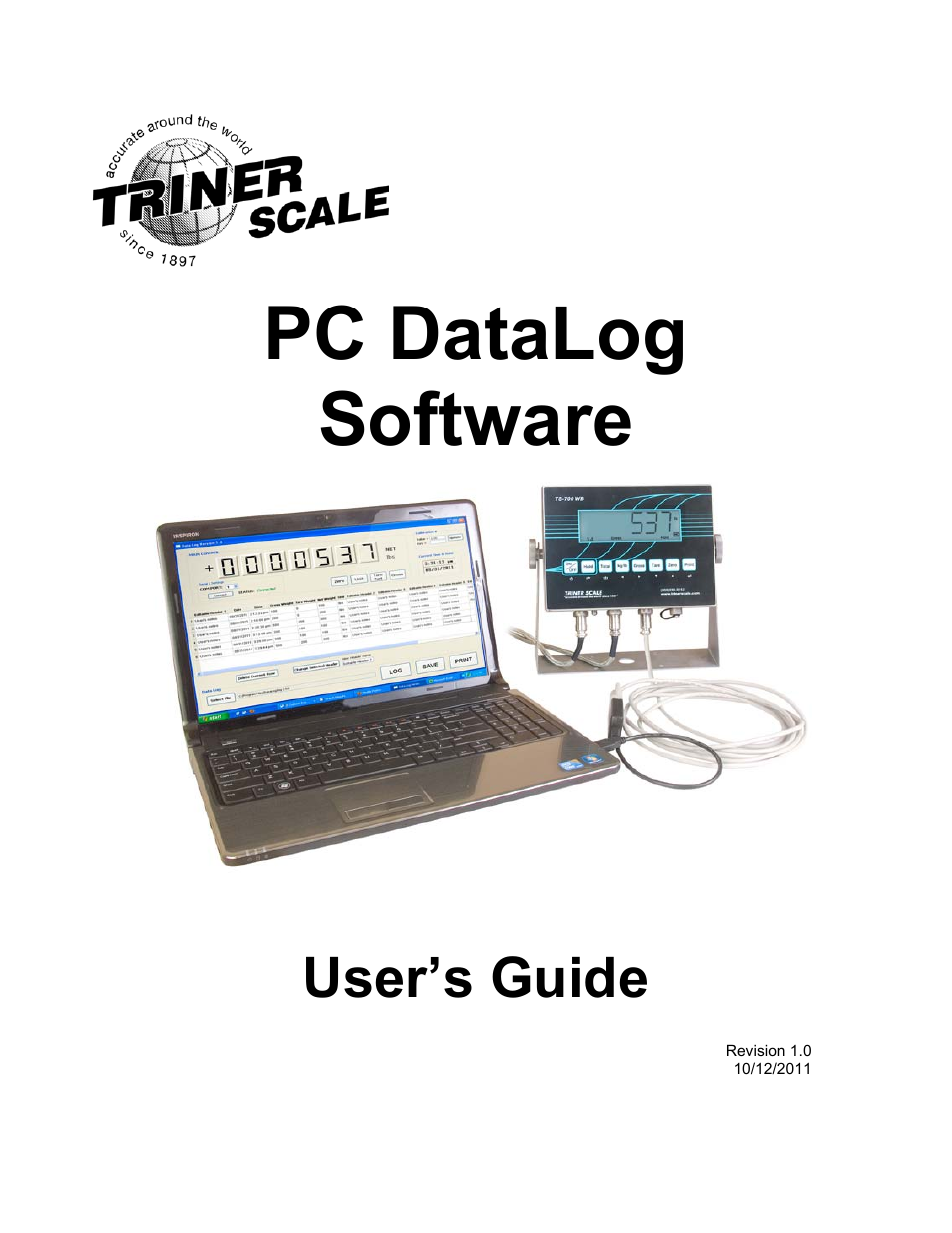 Triner Scale PC DataLog User Manual | 11 pages