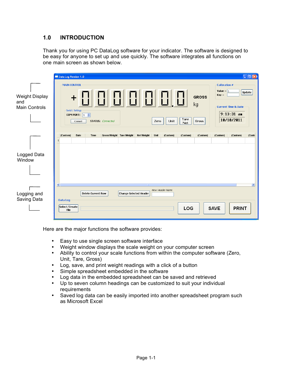 Triner Scale PC DataLog User Manual | Page 4 / 11