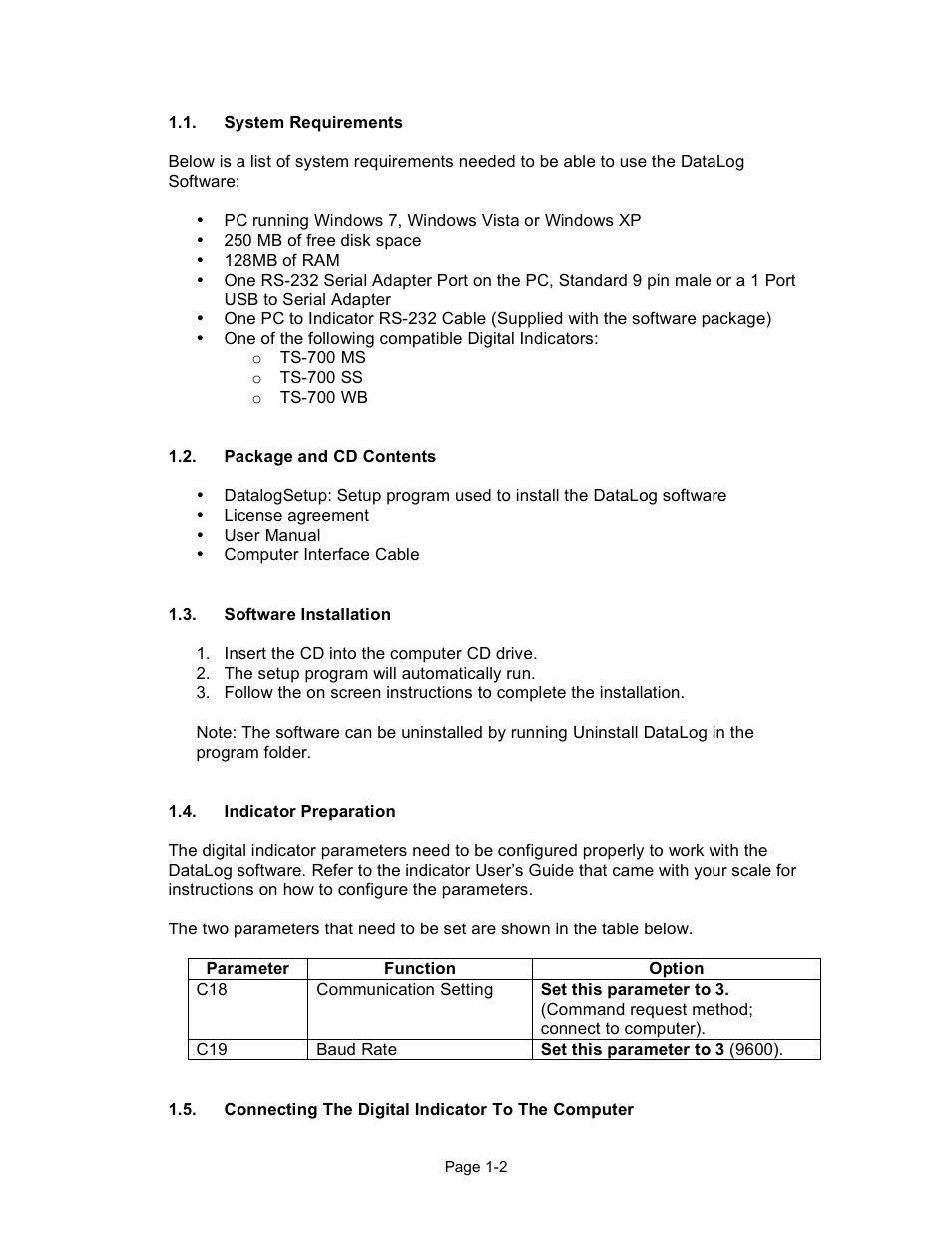 Triner Scale PC DataLog User Manual | Page 5 / 11