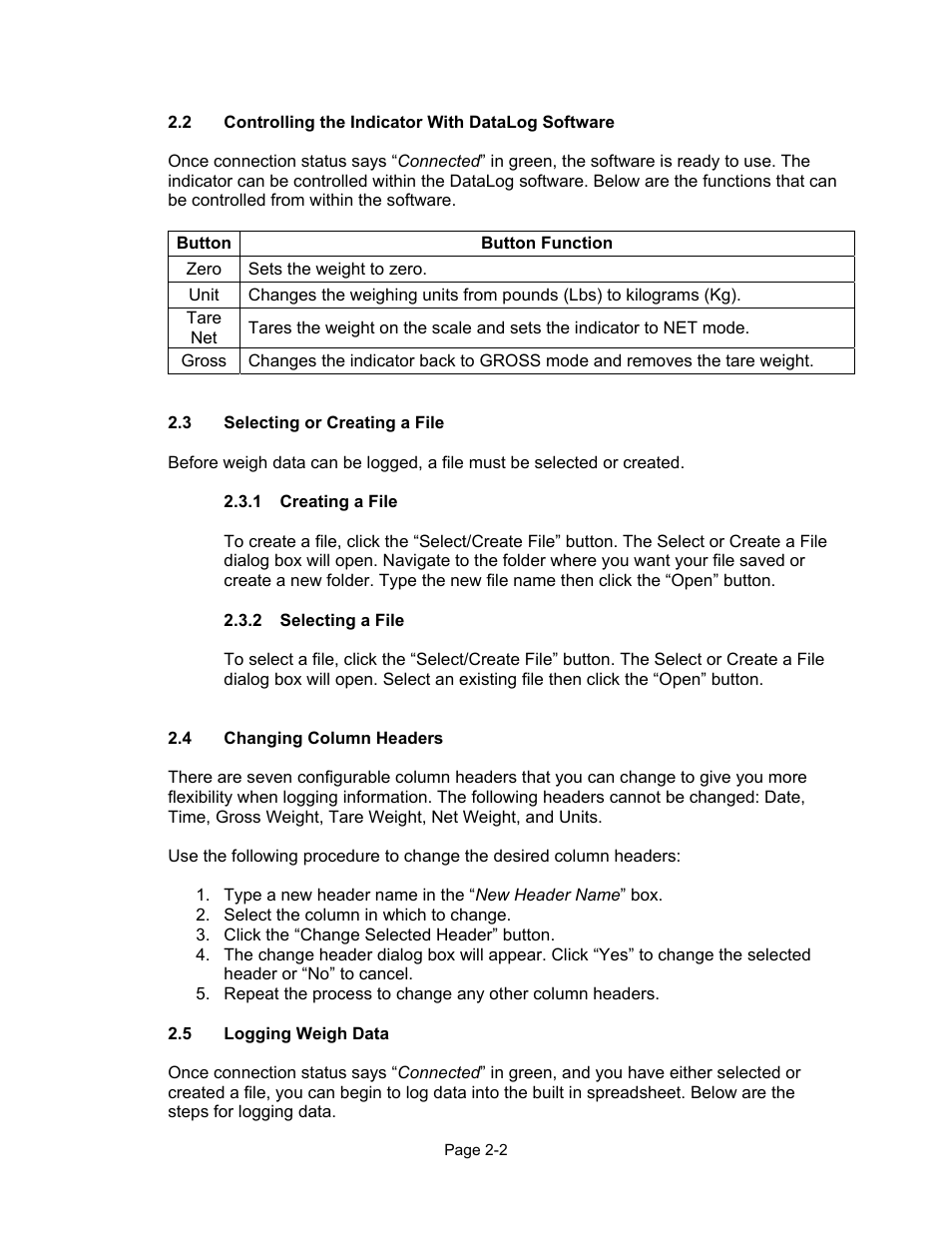 Triner Scale PC DataLog User Manual | Page 9 / 11