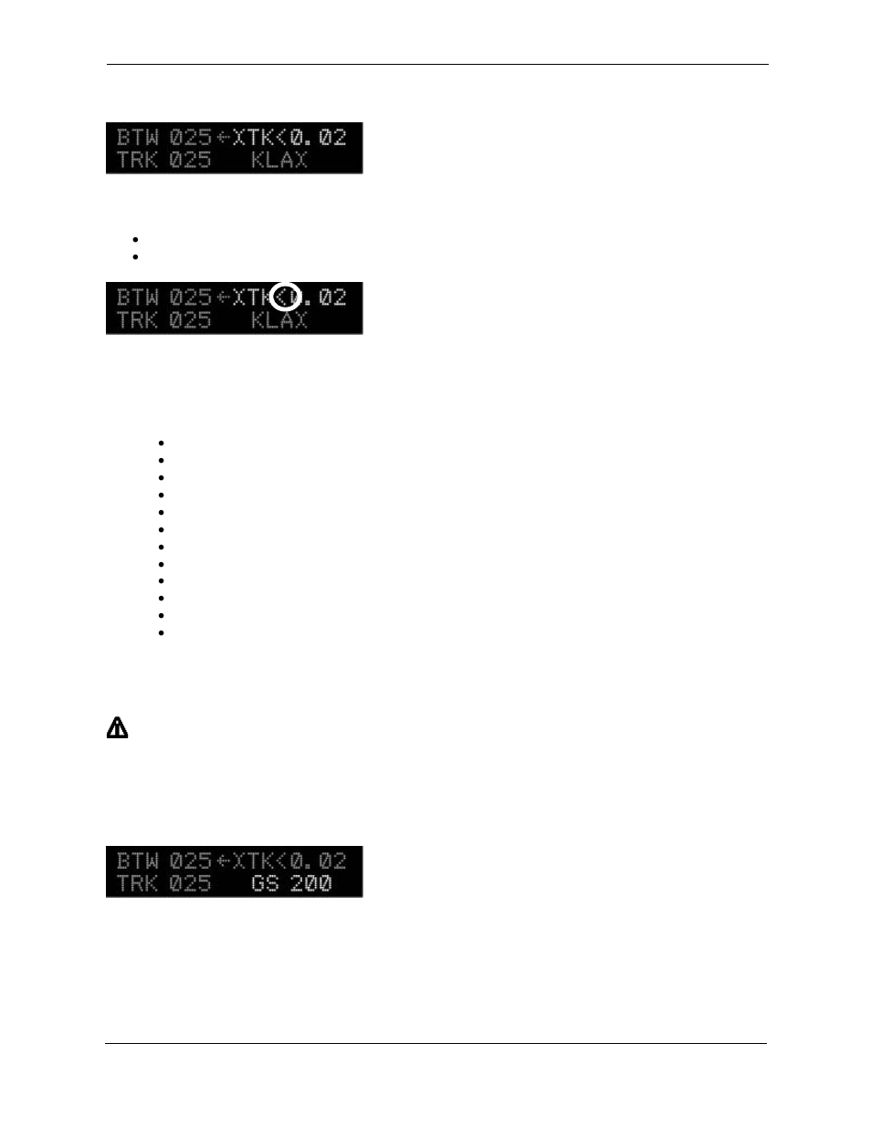 Cross track error field (xtk), Other available fields on the bottom line, Groundspeed (gs) | Trio Avionics Pro Pilot User Manual | Page 21 / 83