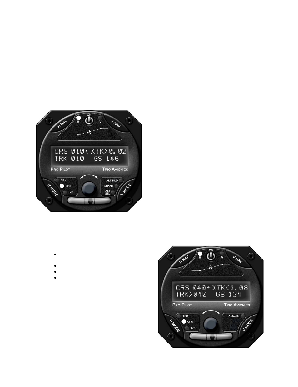Course mode example | Trio Avionics Pro Pilot User Manual | Page 29 / 83