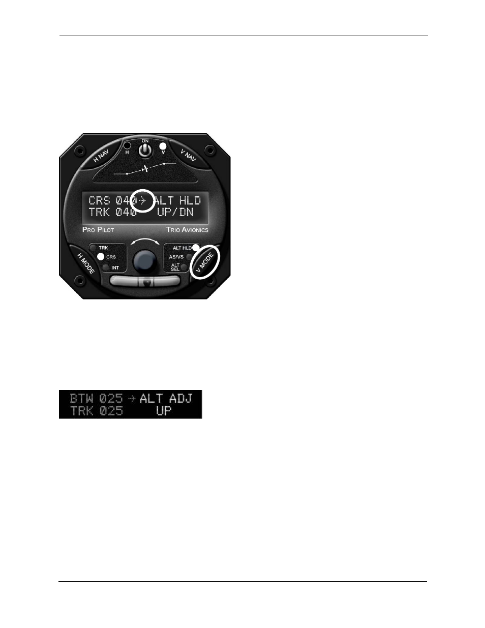 Chapter 8 vertical operation | Trio Avionics Pro Pilot User Manual | Page 32 / 83