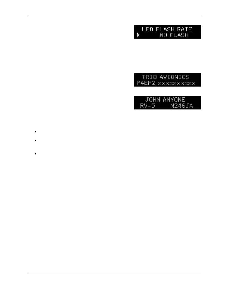 Custom startup display screen, Zero flt data on power up | Trio Avionics Pro Pilot User Manual | Page 56 / 83