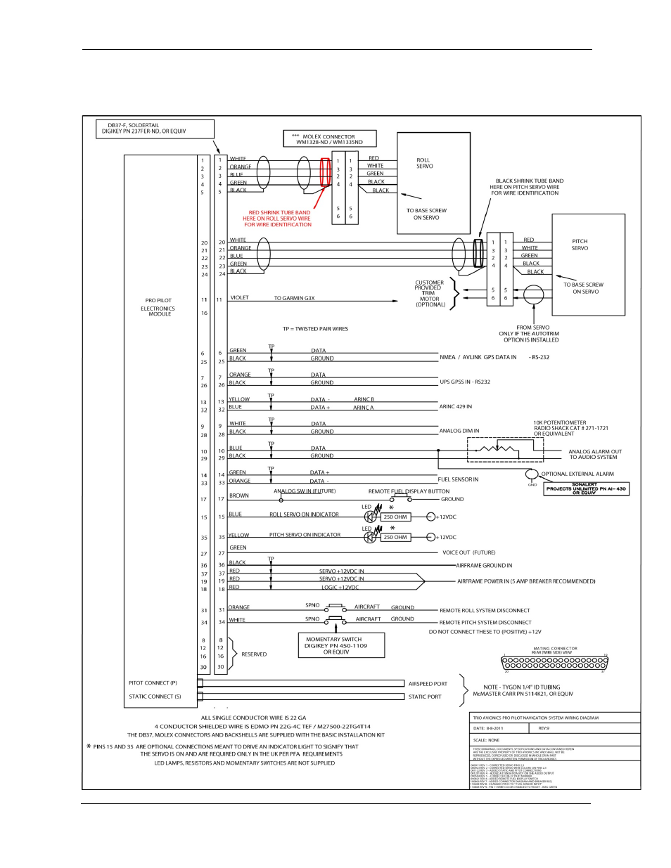 Chapter 20 wiring diagram | Trio Avionics Pro Pilot User Manual | Page 81 / 83