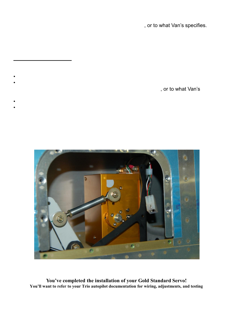 Step 8, Step 9 | Trio Avionics Wing Servo Mount Installation for RV-7, 8, 9 and 10 User Manual | Page 5 / 7
