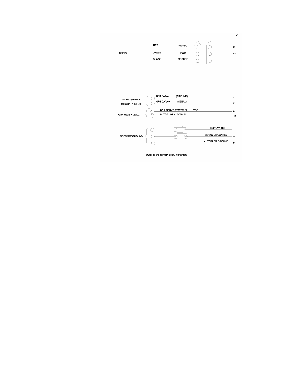 6 wiring diagram, 7 j1 connector pin mapping chart | Trio Avionics EZ Pilot - v 1.9 User Manual | Page 39 / 40