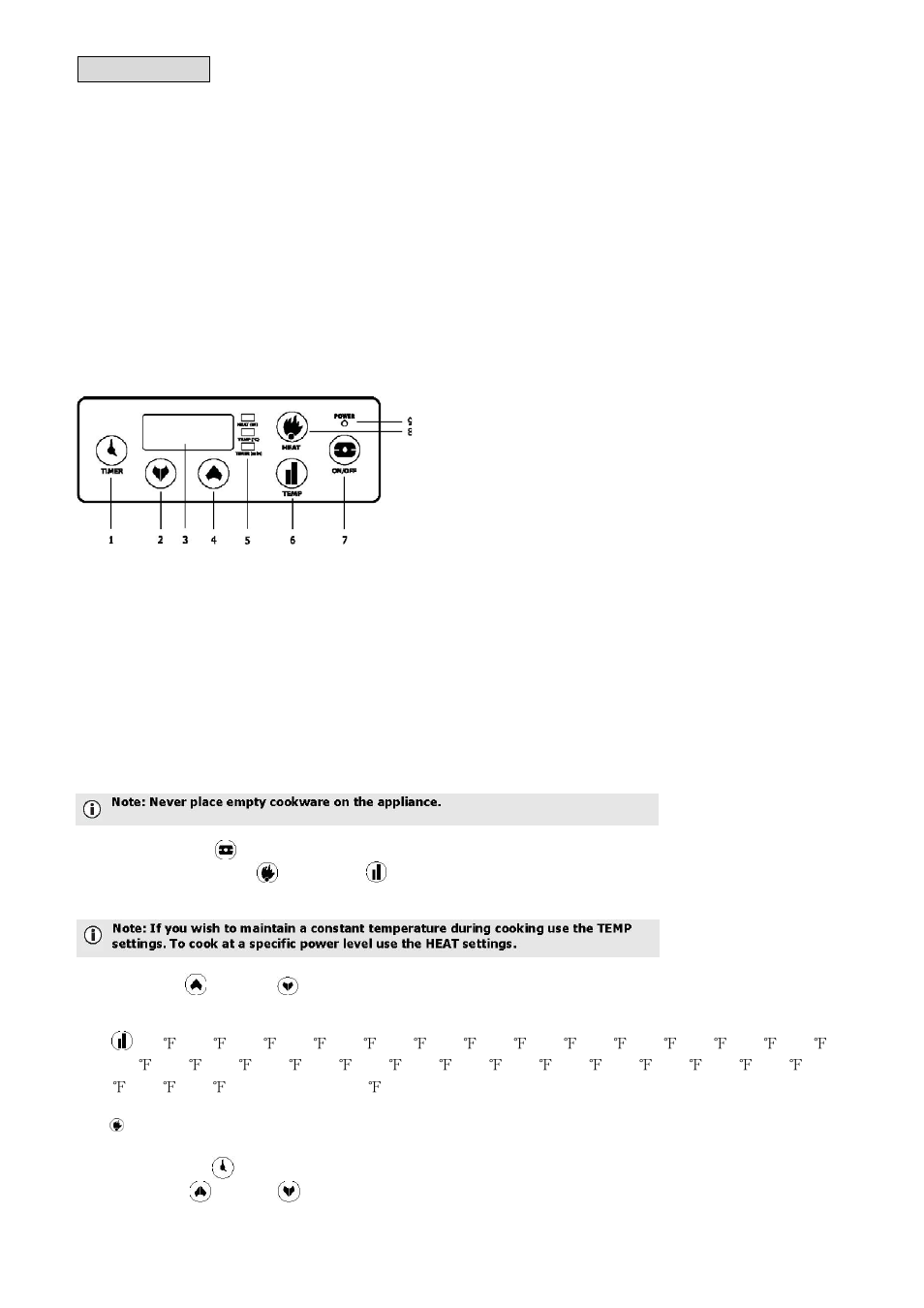 Operation | True Induction F-IH-01SS User Manual | Page 3 / 4