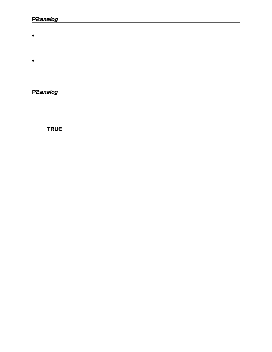 TRUE Systems P2 ANALOG User Manual | Page 15 / 18