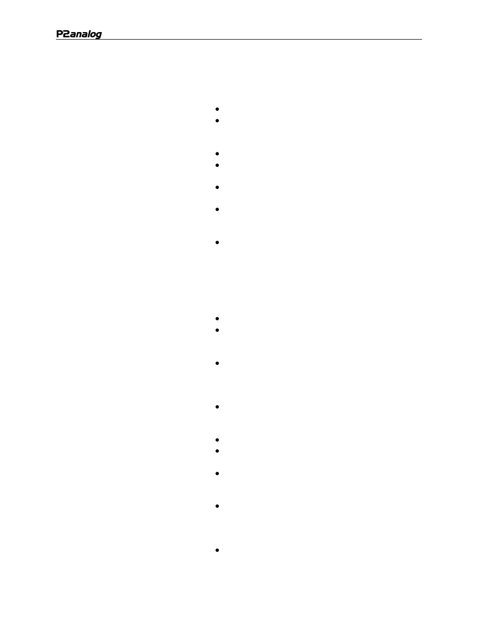 TRUE Systems P2 ANALOG User Manual | Page 16 / 18