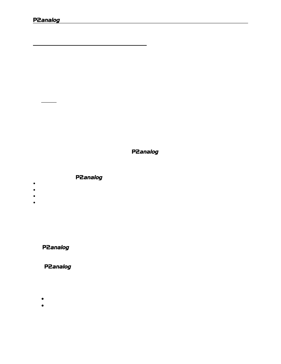 TRUE Systems P2 ANALOG User Manual | Page 7 / 18