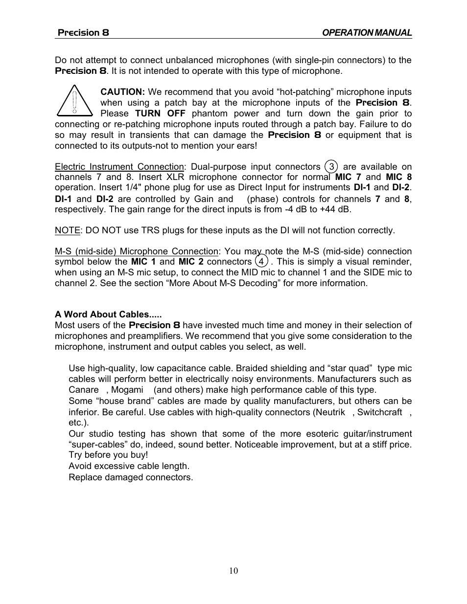 TRUE Systems PRECISION 8 User Manual | Page 10 / 18