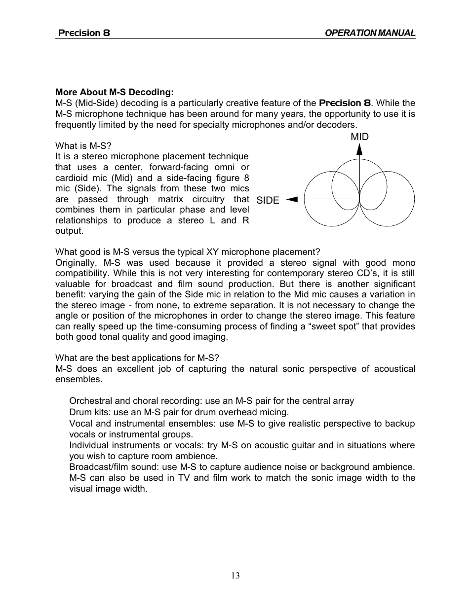 TRUE Systems PRECISION 8 User Manual | Page 13 / 18