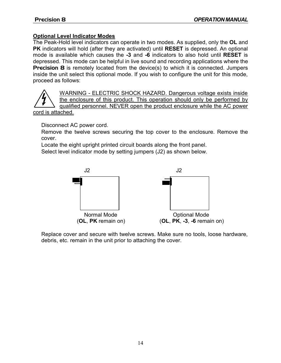 TRUE Systems PRECISION 8 User Manual | Page 14 / 18