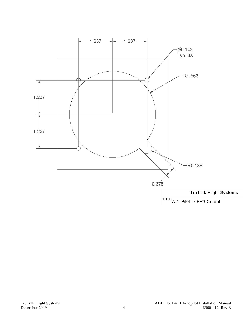 Adi pilot i cutout | TruTrak ADI Pilot II User Manual | Page 6 / 28