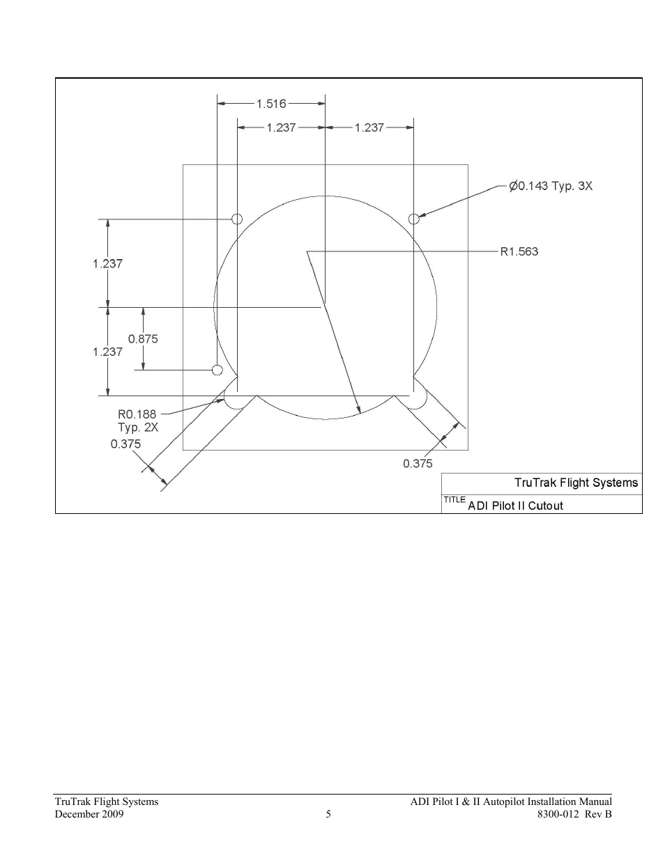 Adi pilot ii cutout | TruTrak ADI Pilot II User Manual | Page 7 / 28