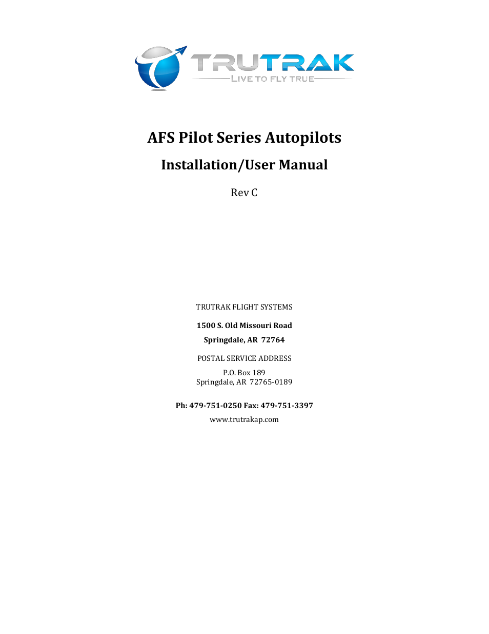 TruTrak AFS Pilot User Manual | 16 pages