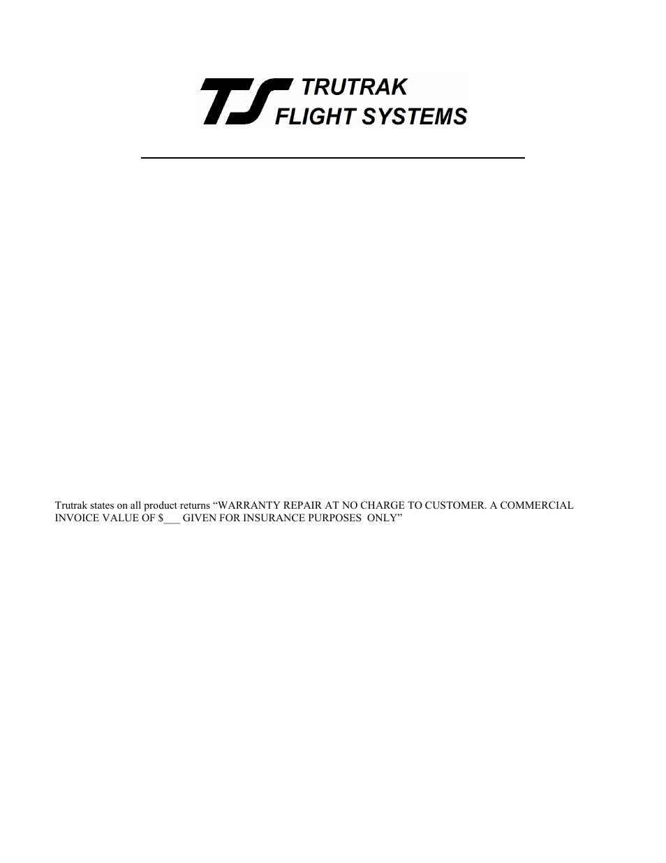 Return merchandise policy and procedure | TruTrak AFS Pilot User Manual | Page 15 / 16