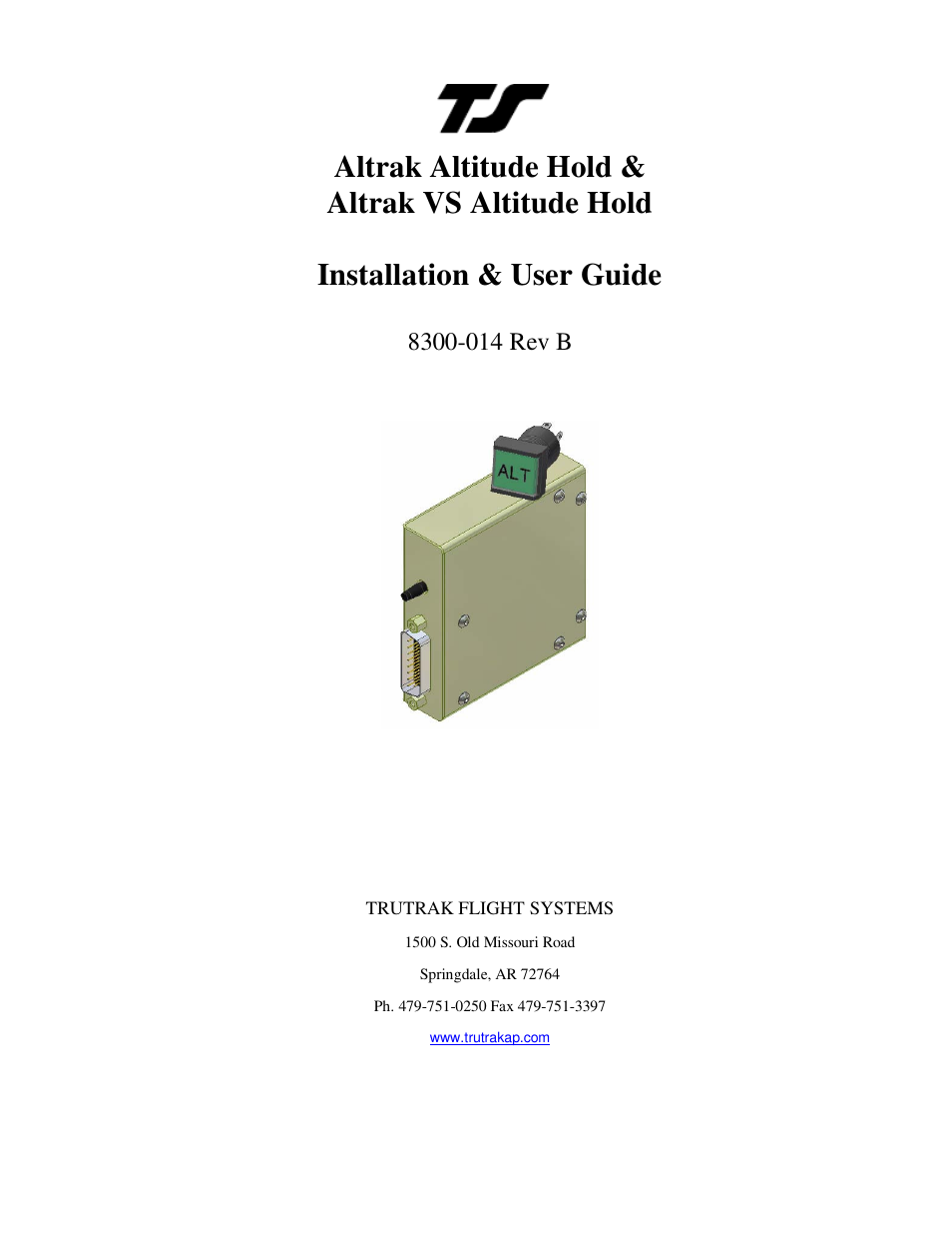 TruTrak Altrak VS User Manual | 16 pages