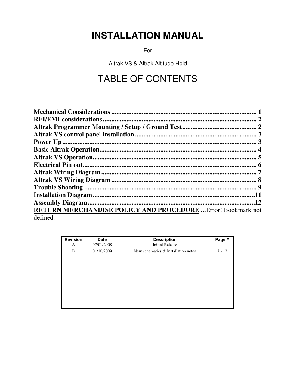 TruTrak Altrak VS User Manual | Page 2 / 16