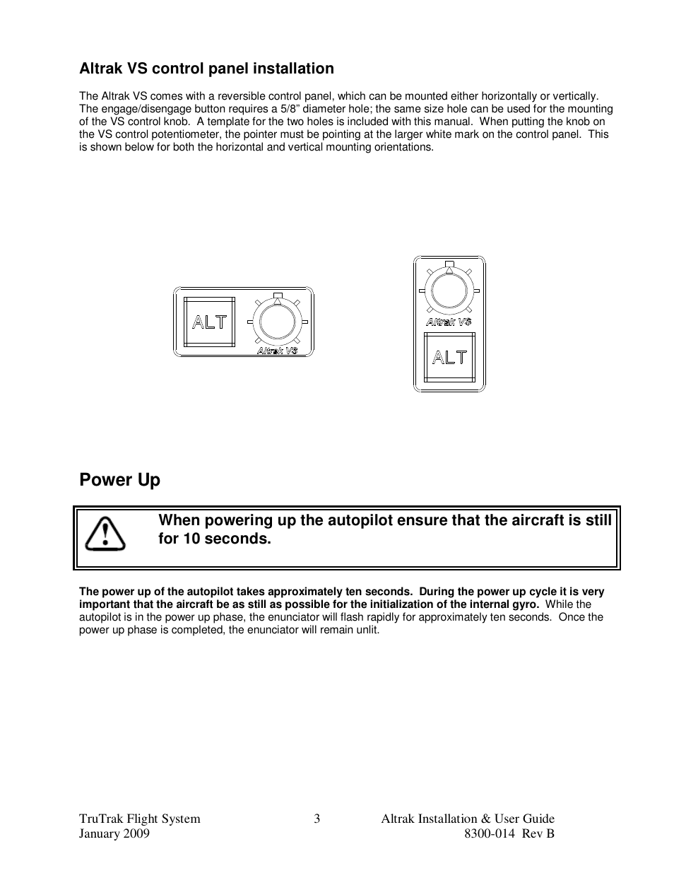 Power up | TruTrak Altrak VS User Manual | Page 5 / 16